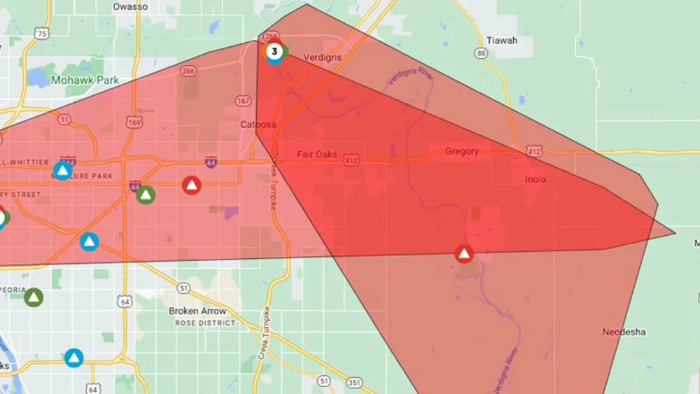Pso Service Map Power Restored To Thousands Near Port Of Catoosa - NewsOn6.com