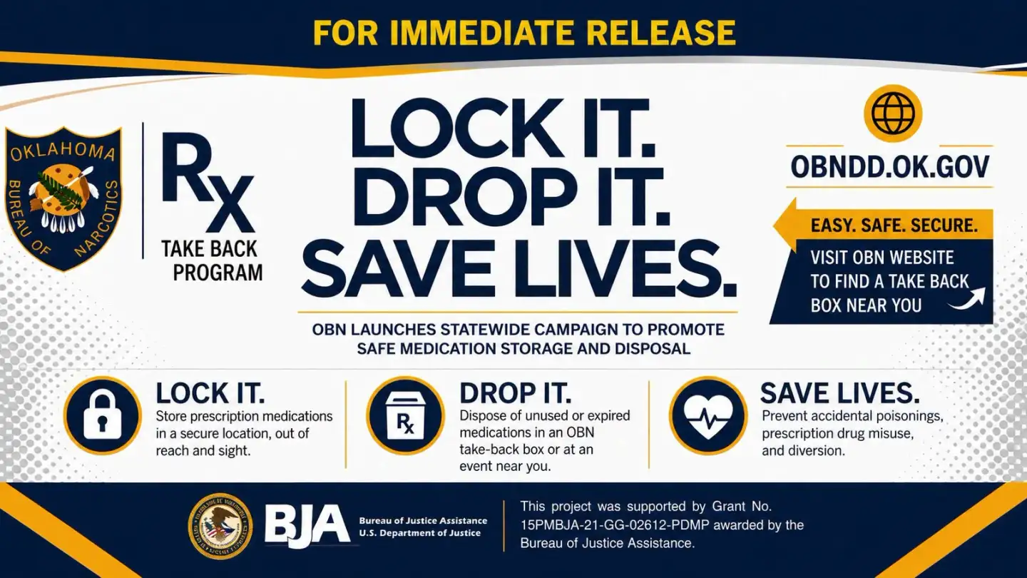 Oklahoma Bureau of Narcotics unveils ‘Lock It. Drop It. Save Lives.' initiative