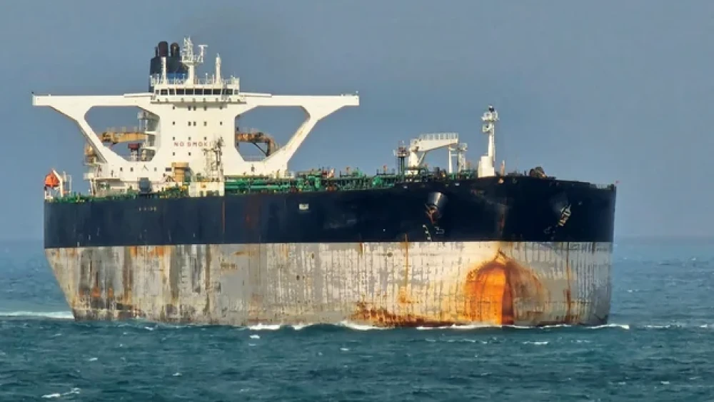 Tanker Bella 1 at Singapore Strait in a picture taken from social media on March 18, 2025.