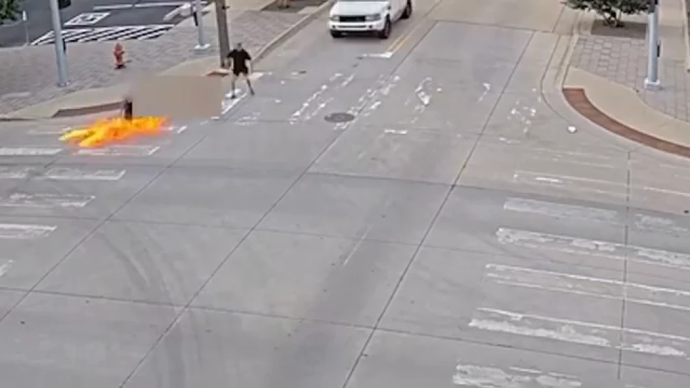 Man accused of throwing Molotov cocktail at man in wheelchair outside OKC police headquarters