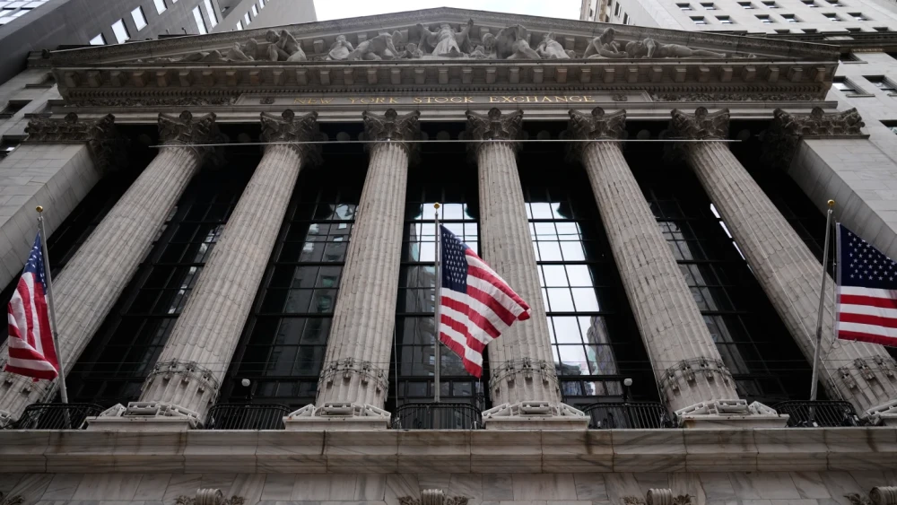 The New York Stock Exchange is seen in New York, Thursday, March 19, 2026.