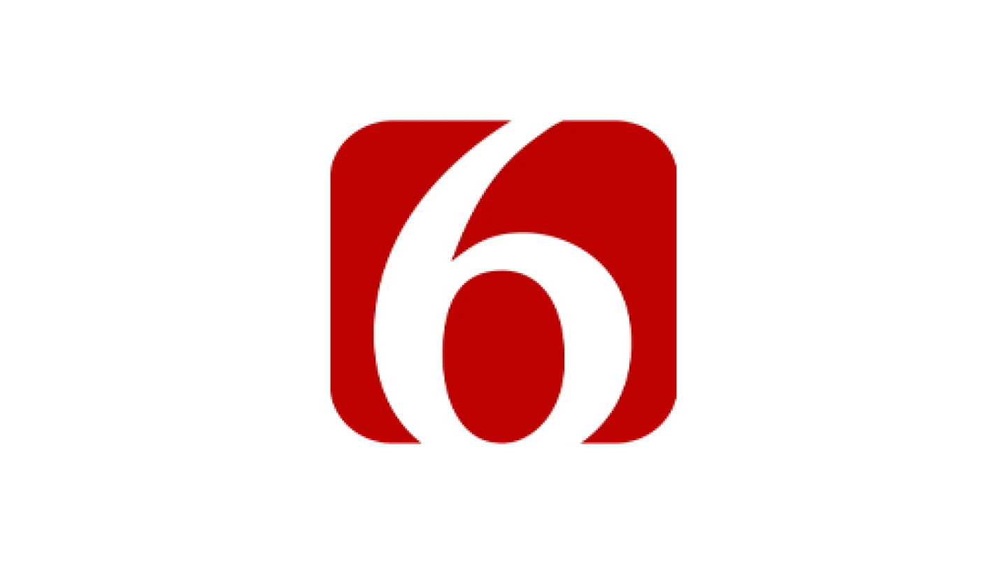 small sponsored version of the news on 6 logo