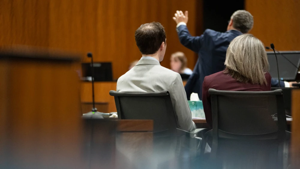 Tyler Robinson, charged in the fatal shooting of Charlie Kirk, sits as his defense team argues before the judge during closing arguments at his preliminary hearing in 4th District Court in Provo on Tuesday, Sept. 1, 2026. (Francisco Kjolseth/The Salt Lake Tribune via AP, Pool)