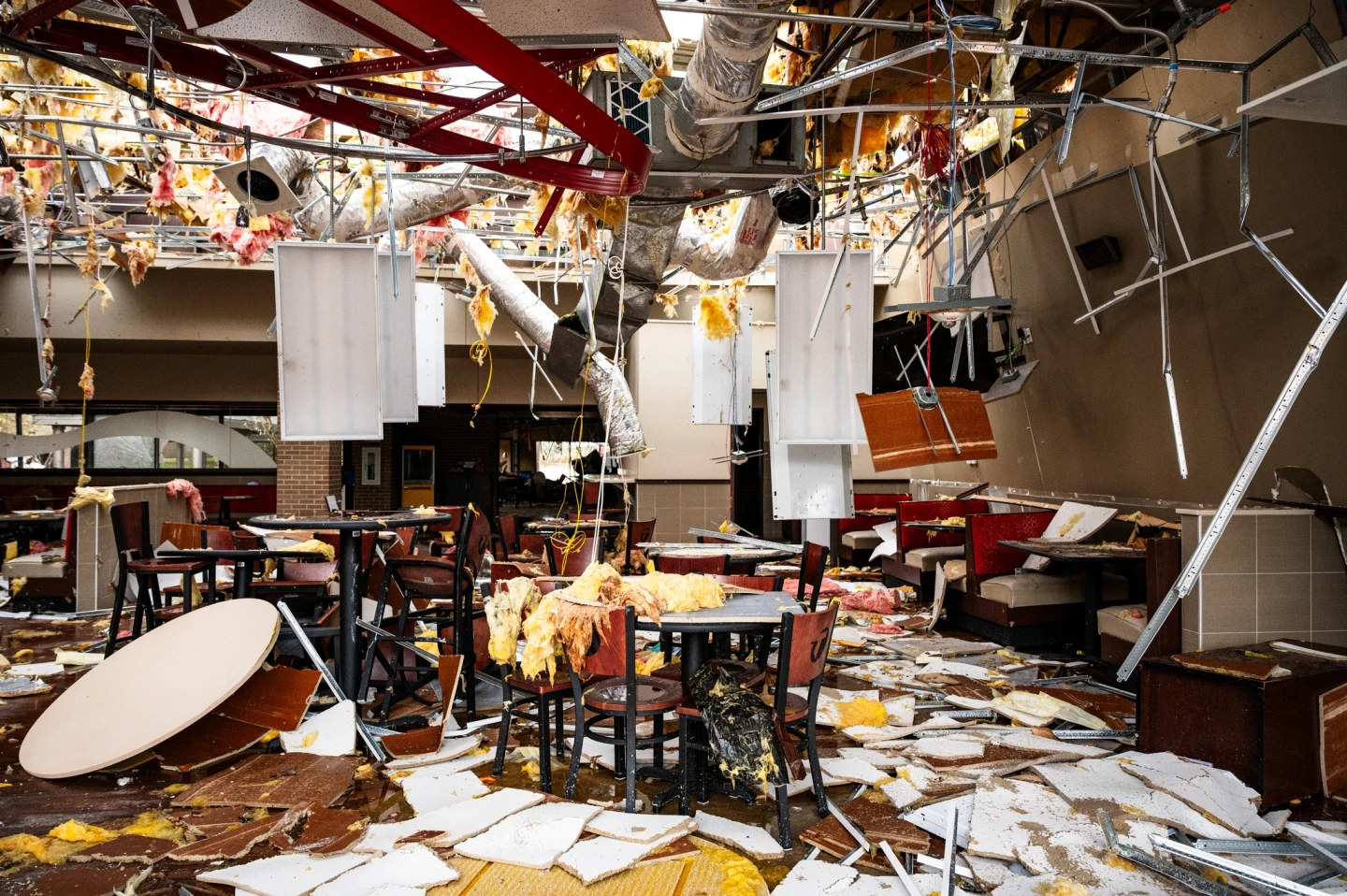 Damage shown after severe storms hit Tulsa Tech on Friday