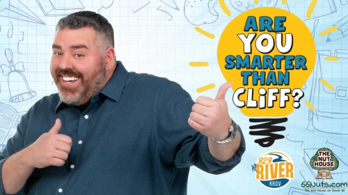 Are You Smarter Than Cliff? logo with a photo of Cliff