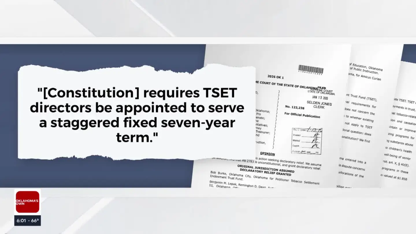 ok tobacco settlement endowment trust TSET (@oklahomatset) Instagram photos and videos Oklahoma Supreme Court strikes down